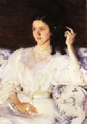 Cecilia Beaux Sita and Sarita(Girl with a Cat) oil painting artist